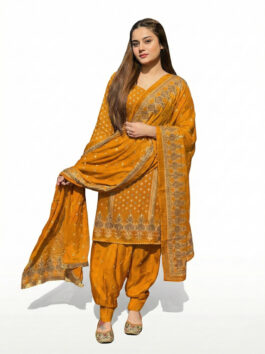 Woolen Suit with thread work and heavy duppata