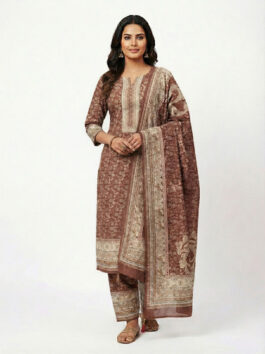 Woolen Suit with beautiful print design